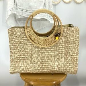 Fossil forever basket weave lined purse